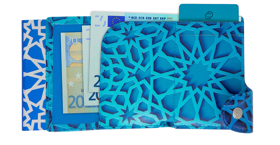 Print Wallet Tribe Blue